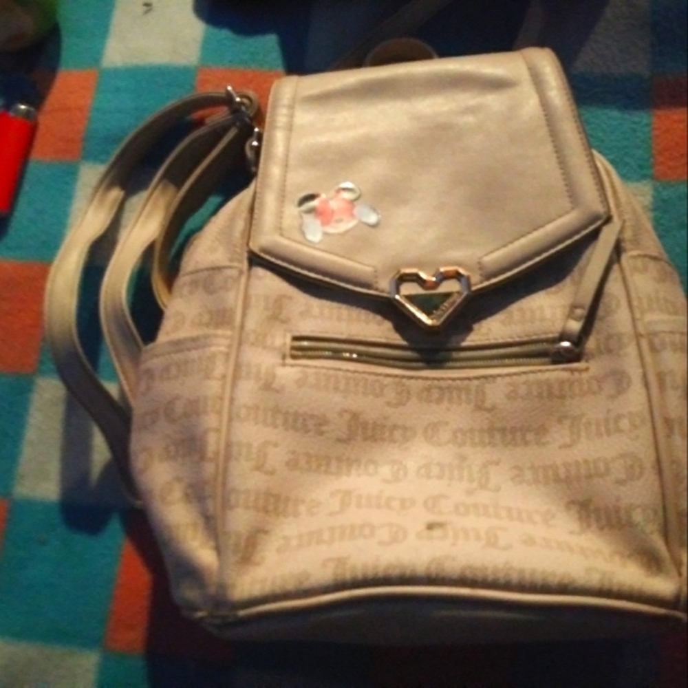 Juicy Couture mini back pack/purse tan